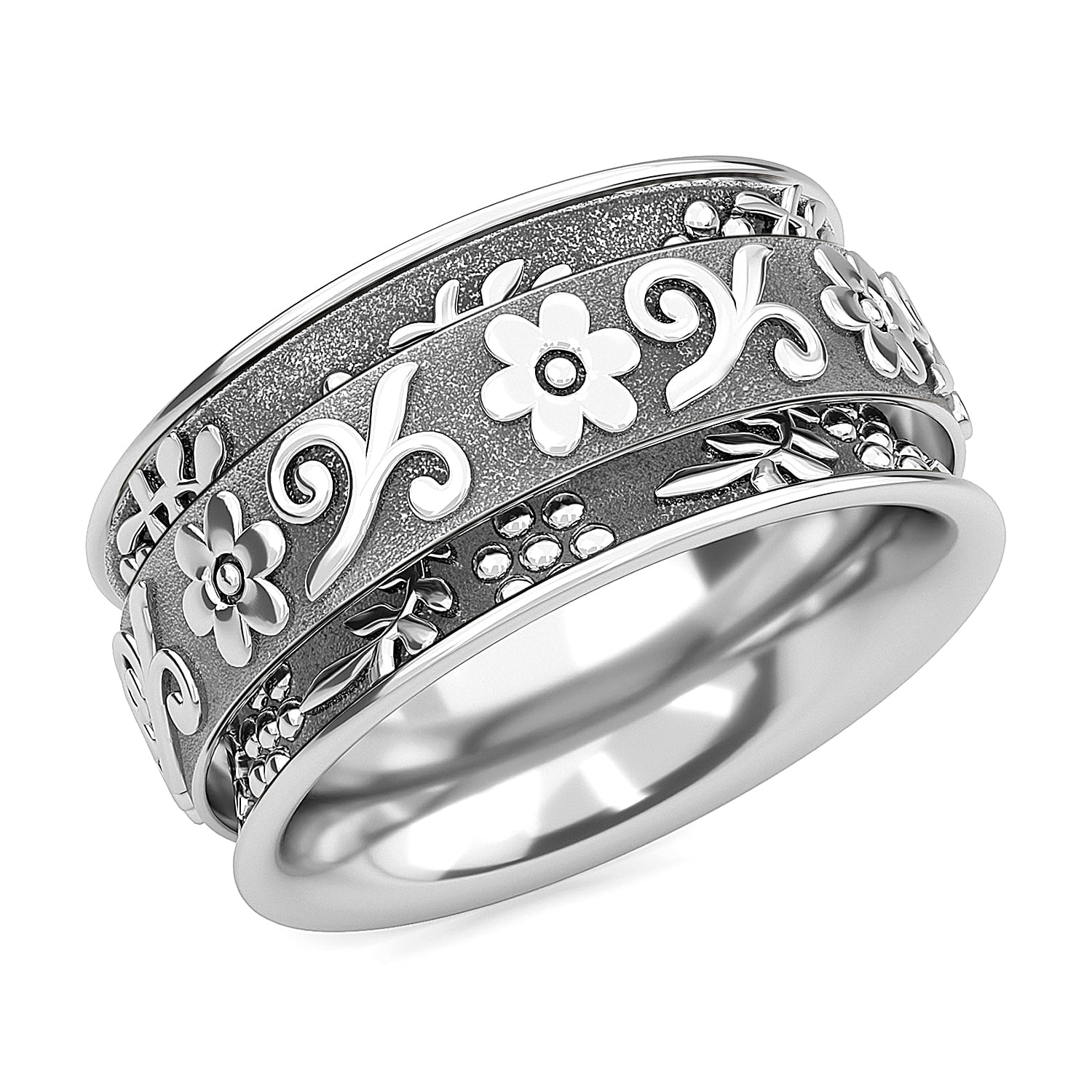 Spinner Band Ring Boho Handmade Sterling 925 Silver Jewelry For Women Size 8 