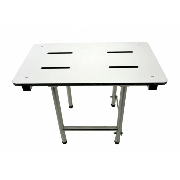 Length 24", Fold Down Legs, Phenolic, ADA Rectangular Shower Seat, White