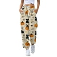 thumbnail image 2 of Women's Comfy Pajama Pants Halloweens Cute Print Pjs Pants with Pockets Puls Size Dance Bottoms, 2 of 6