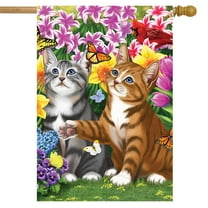 Briarwood Lane Garden Kittens Spring House Flag