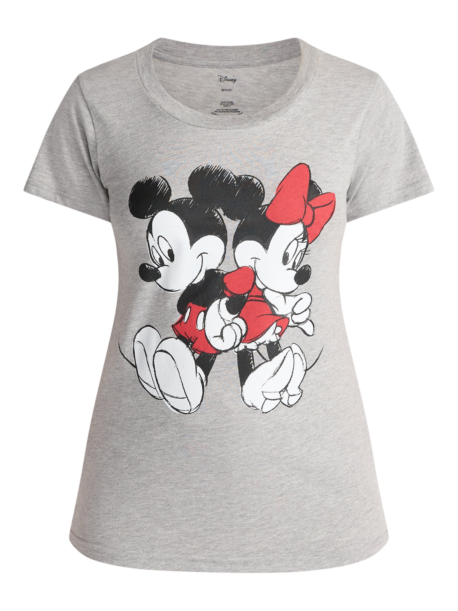 Mickey Mouse Unisex Graphic Cotton Tee with Short Sleeves, Sizes S-XXL