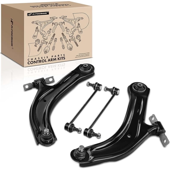 A-Premium 4Pcs Front Suspension Kit Lower Control Arm and Ball Joint Assembly Sway Bar Link Compatible with Nissan Sentra 2007-2012 2.0L 2.5L