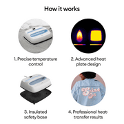 Cricut EasyPress 2, Blue Heat press - 12 x 10 Infusible Ink Bundle