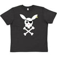 thumbnail image 3 of Inktastic Cute Easter Pirate Bunny with Eyepatch and Earring Youth T-Shirt, 3 of 5