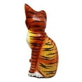 thumbnail image 6 of Balikraft Hand Made Wood Artisans "Kucing Harimau" Adorable Tabby Feline Cat Decorative Figurine 8"H, 6 of 7