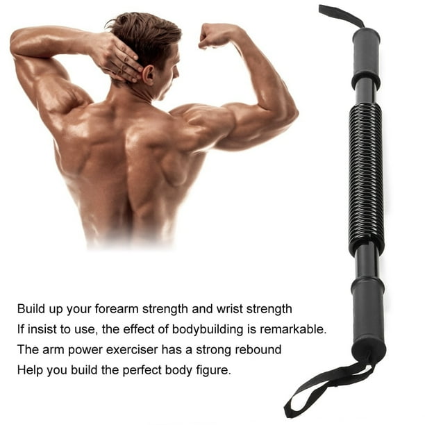 Ejercitador de potencia para brazo resorte fuerza del antebrazo entrenador muscular expansor de pecho equipo de gimnasio negro 60KG Bodega Aurrera en linea