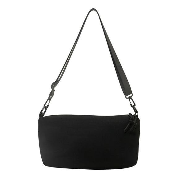 Btomtd Casual Sports Crossbody Bag for Men and Women, Trendy Solid Color Cloth Shoulder Bag, High-End Tote Purse and Versatile Handbag, Black