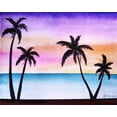thumbnail image 2 of Pearson, Debbie 14x12 White Modern Wood Framed Museum Art Print Titled - Tropical Palms 2, 2 of 4
