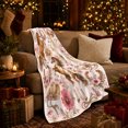 thumbnail image 3 of Artistic Pattern, Rustic Farmhouse Horse Scene, Warm Flannel Blanket for Ranch House and Living Room with Detailed Artwork, Horse Lovers Valentine's Day Gift, Rustic Home Decor, 3 of 9