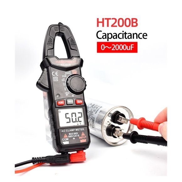 Pince Numérique Mètre Véritable RMS Courant Pince NCV Voltmètre Ampèremètre AC DC Ohmmètre Hz Continuité Testeur de Capacité, Haute Efficacité