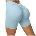 thumbnail image 5 of Tdoqot Biker Shorts for Women- Running Wrokout Womens Shorts Light Blue Size 8, 5 of 5