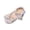 Pink, variant on Gyujnb Girls Sequin Mary Jane Shoes Pearl Rhinestone Bow Hook and Loop Flat Princess Shoes for Party Wedding,9