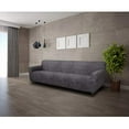 thumbnail image 2 of Couch Cover - Sofa Cover - Sofa Slipcover - Soft Polyester Fabric Slipcover - 1-Piece Form Fit Stretch Stylish Furniture Cover - Microfibra Collection - Grey (Sofa), 2 of 5