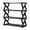 Black, variant on 4 Tier Shoe Rack Multifuncation Household Plastic Storage Shelf for Bedroom Entryway Closet Bathroom 18 x 8.6 x 20 in