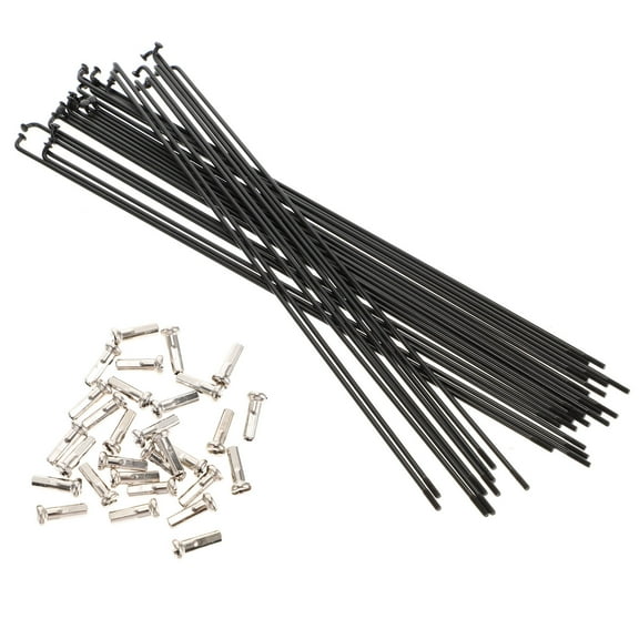 EXHUMKY Cycling Equipment Steel Spokes 30Pcs Black 1.0x10.2in