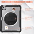 thumbnail image 3 of ELEHOLD Case for iPad Air 11 inch 2024/Air 4th/5th Gen/iPad Pro 11" 2022/2021/2020/2018,Shockproof Silicone 360° Rotate Stand Case Heavy Duty Cover with Pencil Holder/Hand Strap/Shoulder Strap,Black, 3 of 9
