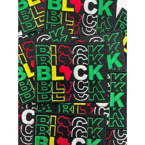 Prideful Patchez, Black Black Black, Iron on Patch, Jacket Patch, Sew On Patch, Patch, Embroidered Patch, Crafts, DIY