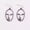 Black, variant on Fashion Uniuqe Lovely Face Frame Drop Dangle Earrings for Women Jewelry