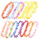 thumbnail image 2 of 50 collares de leis hawaianos coloridos, guirnalda de flores, recuerdos de fiesta tropical Luau, accesorio para disfraz de playa Hula (colores surtidos), 2 of 8