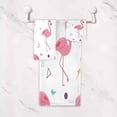 thumbnail image 5 of 3 Piece Bath Towels Set Bath Towel, Hand Towel and Face Towel for Bathroom, Gym, Hotel Cute Flamingo Pattern, 5 of 8