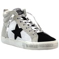 thumbnail image 2 of Vintage Havana Womens Lester Star Perforated High Top  Athletic Sneakers Ca, 2 of 5