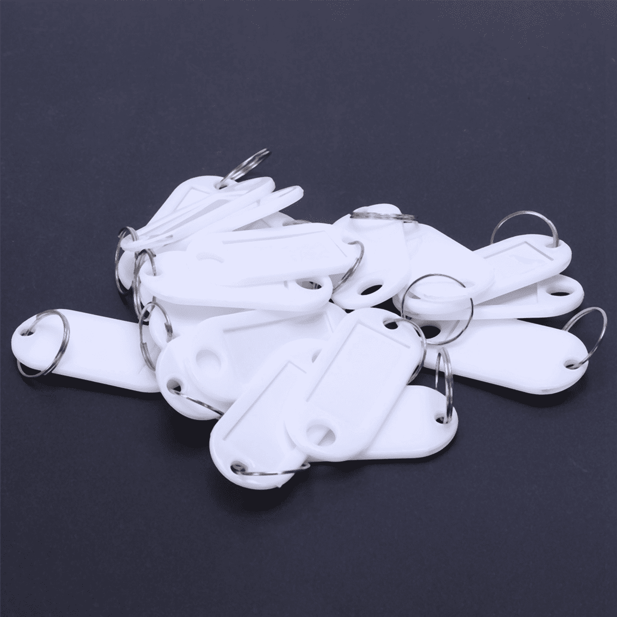 White Portable Plastic Key Fob Key Tag ID Labels 400 Pieces