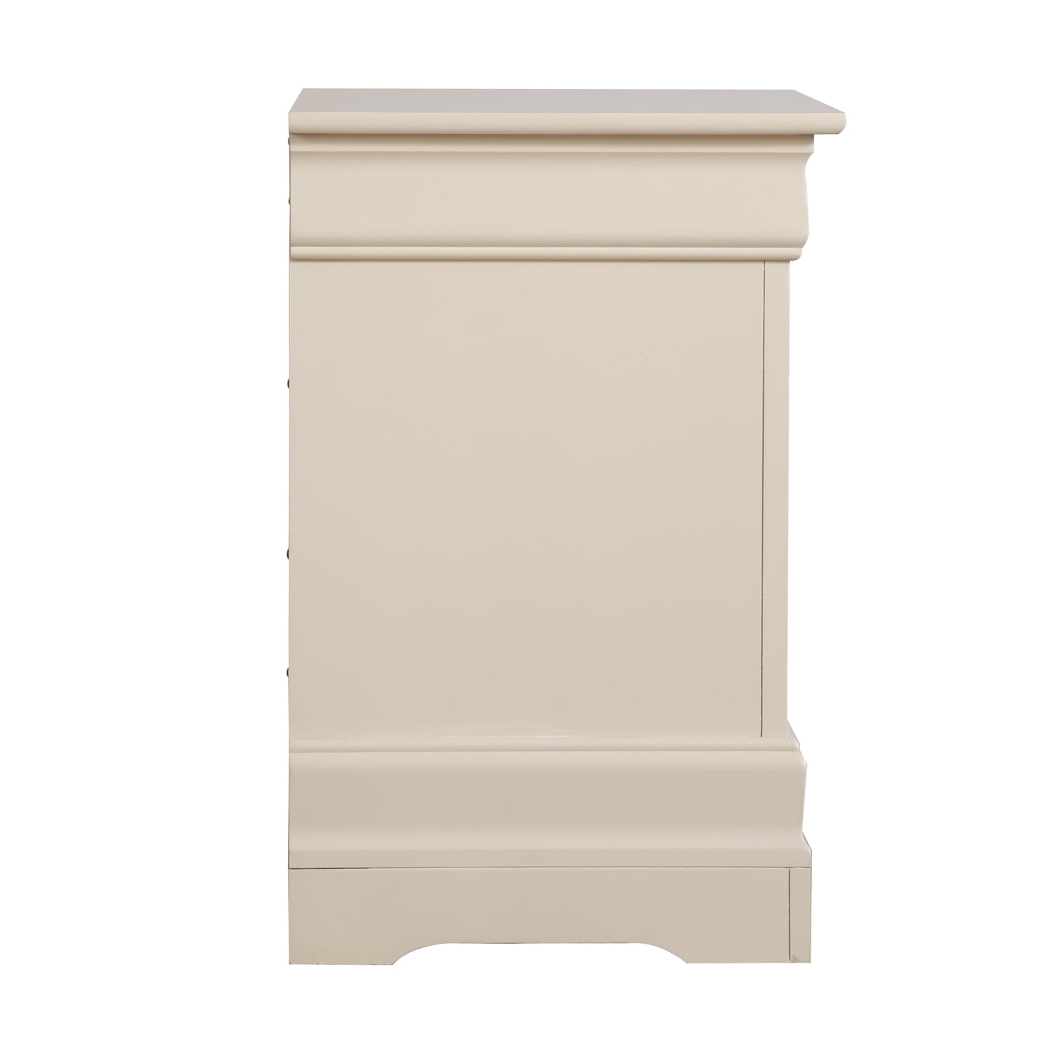 Glory Furniture Louis Phillipe 2 Drawer Nightstand in Beige