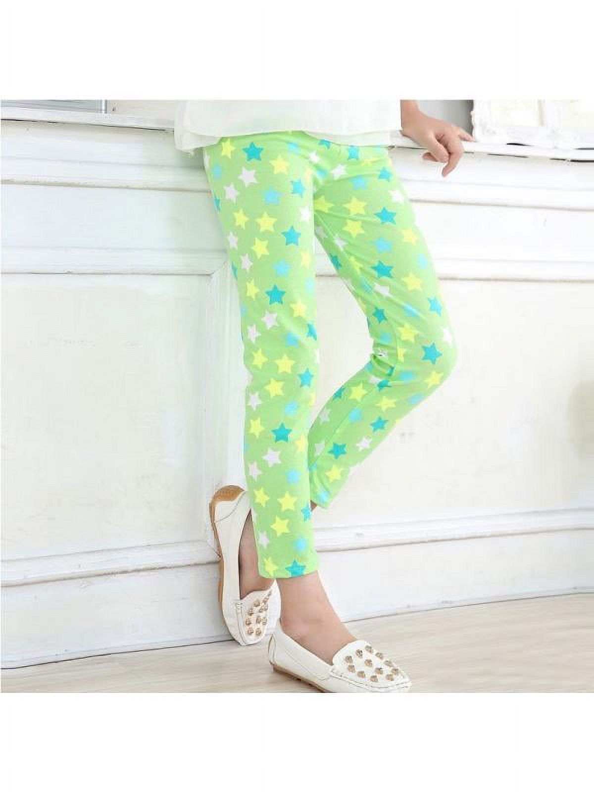 Young Girls Floral Print Pants Kids Skinny Leggings For Kids 2-14 Years  Casual Jogging Running Autumn