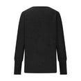 thumbnail image 6 of Jinhomg Women's Lace Crochet Sweater Dressy Casual Solid Ribbed Knit Pullover Tops Comfy Long Sleeve Tunics Lightweight Spring Shirts Winter Saving Black L, 6 of 8
