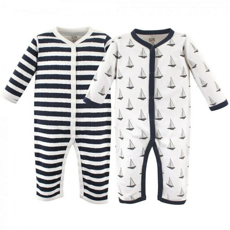 UPC: 0660168509779 | Hudson Baby Infant Boy Cotton Coveralls 2pk  Sailboat  0-3 Months