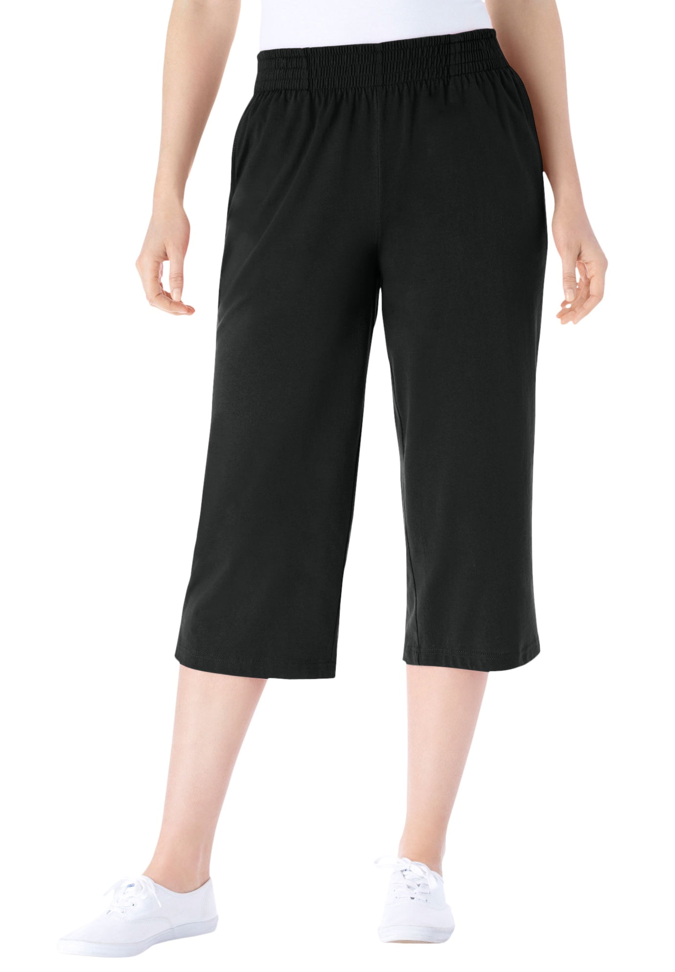 Woman Within Woman Within Women's Plus Size Jersey Knit Capri Pant