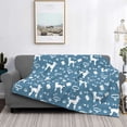 thumbnail image 2 of Yiaed Poodle Dog Print Blanket Throw Blanket Soft Cozy Flannel Blanket for Home Bed Sofa Couch Chair-80"x60", 2 of 6