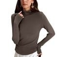 thumbnail image 2 of felwors All-in-One Women's Turtleneck Base Layer Soft Thermal Long Sleeve Top for Effortless Fall & Winter Style Coffee, XL, 2 of 8