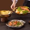 thumbnail image 4 of Toyvian Double Handle Stainless Steel Cooking Pan for Seafood and Hot Pot Kitchen Use, 4 of 8
