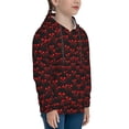thumbnail image 3 of Sikiie Red Skulls 4 Youth Hoodie Sweatshirt Pullover Hooded Classic Casual Essentials Hoodiefor Boys Girls Kids -Small, 3 of 6