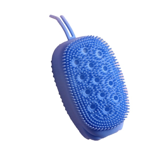 Taicans Double Sided Bath Brush with Dual Texture,4.9 x 3.0 x 2.2 in Exfoliating Back Scrubber for Shower,Foam Body Brush for Gentle & Deep Cleansing,Travel Size