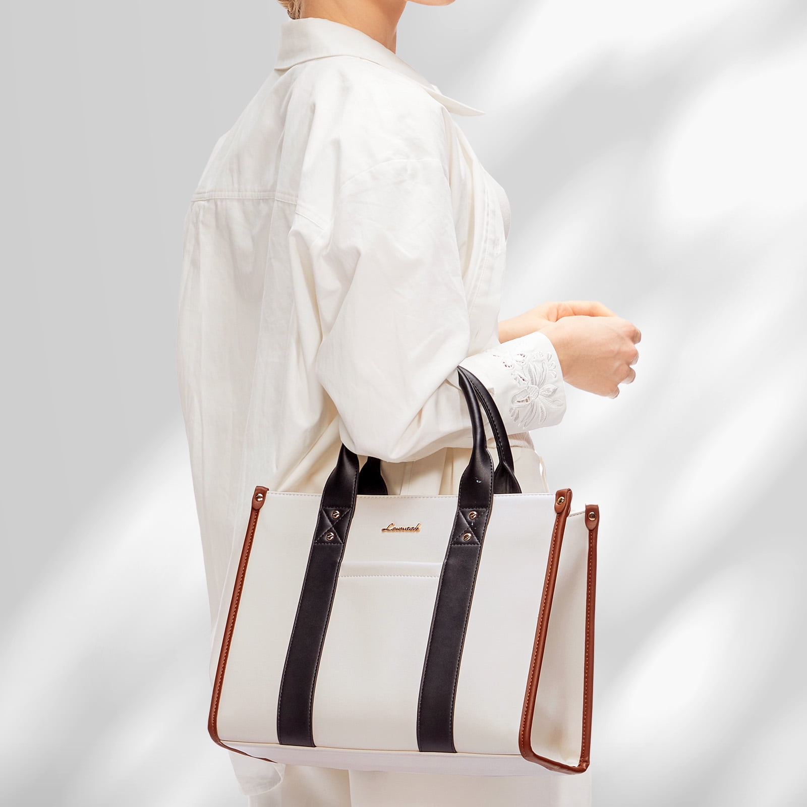 Lovevook Purse and Handbags,Vegan Leather Tote Bag for Women, Zipper Satchel Shoulder Bag Crossbody Bag for Daily