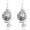 Earth Globe, variant on Microscope Dangle Earrings for Women Silver Plated DNA Double Earrings Scientist, Style P1149