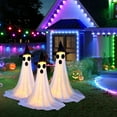3-Pack Halloween Light Ghost Decor Remote Control Led String Lights ...