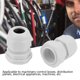 thumbnail image 2 of Conector de cable a prueba de agua, 10 piezas/juego, conector de cable de nailon impermeable IP68, color blanco, con estándares líderes en la industria, 2 of 9