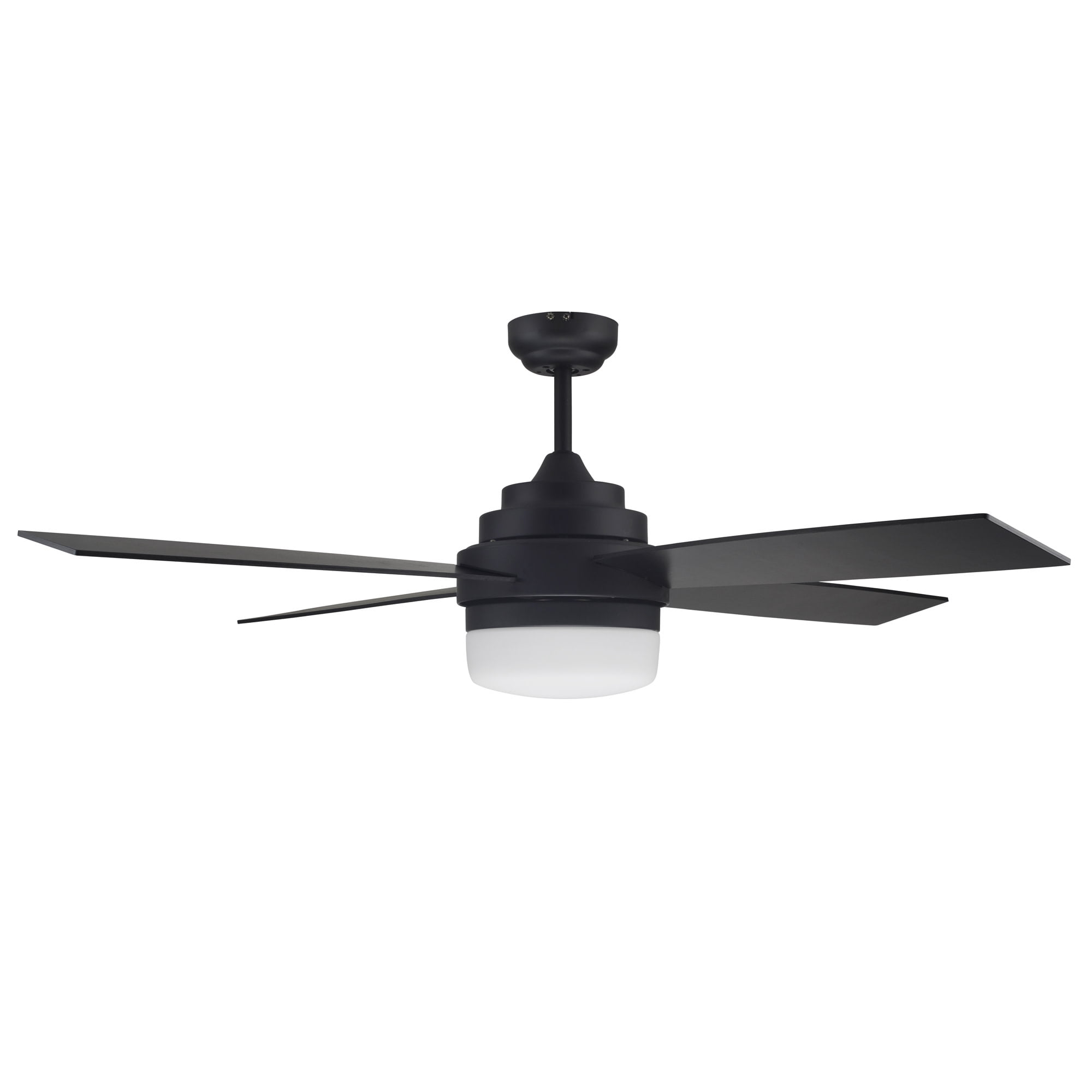 Design House Cali 52" Indoor Ceiling Fan with LED Kit, 4-Blades, and Remote Control, Matte Black