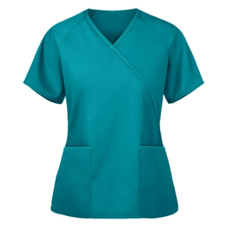 

Women Scrubs Top V-Neck Regular fit Stylish Medical Scrub Tops for Women Classic Anti-Wrinkle Shirts