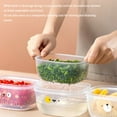 thumbnail image 2 of Yuarrent Nevera Caja de comida Fruta Verduras Estuche transparente Plástico de doble capa Ensalada Mantenimiento fresco Camping Hogar Cocina y Comedor patrón de conejo, 2 of 6
