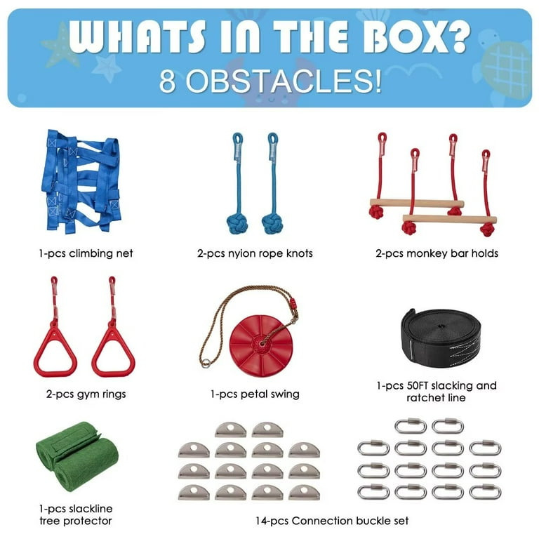 NANGA シュラフ Blackline Series 360ST Hapfan 50ft Ninja Warrior Obstacle Course - Kids Outdoor