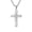 Silver no chain, variant on Unisex Stainless Steel Simple Cross Personalized Outfit Trendy Domineering Exquisite Sweater Chain Necklace Black with Chain
