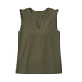 thumbnail image 4 of Taqqpue Summer Tops for Women Sleeveless V Neck Tshirt Beach Vacation Plus Size Tees Shirt Loose Fit Casual Tank Tunic Blouse, 4 of 6