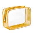 thumbnail image 2 of Bolsa de almacenamiento de PVC para viajes, ligera, organizadora, multiusos, para mujeres y hombres. Amarillo, 2 of 9