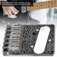thumbnail image 4 of Chevalet de guitare électrique à motif sculpté, cordier à 6 pontets, accessoires pour guitare électrique, argent, 4 of 4