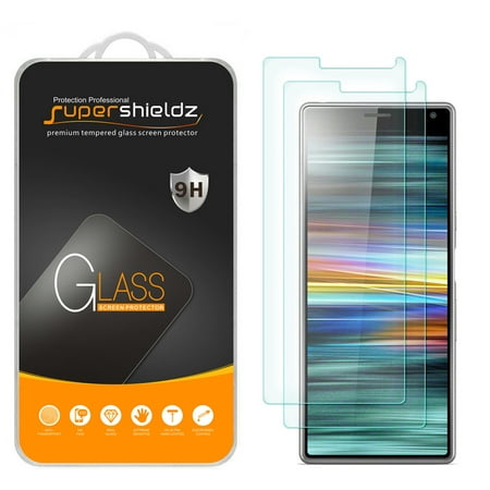 [2-Pack] Supershieldz for Sony Xperia 10 Tempered Glass Screen Protector, Anti-Scratch, Anti-Fingerprint, Bubble Free