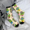 thumbnail image 5 of KLL Cute Cartoon Cactus Print Cool Socks Men's Women's Crew Socks Funny Crazy Novelty Stockings, 5 of 6